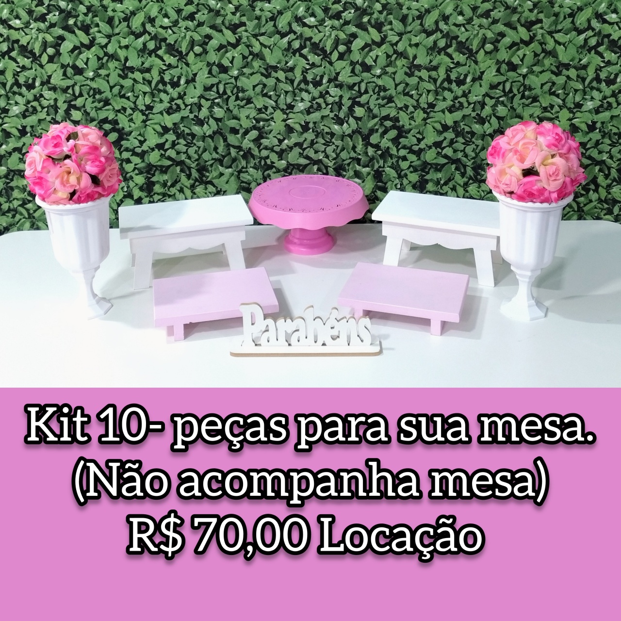 Kit Para Sua Mesa Com 10- Peças (1) - Bn Decorações 