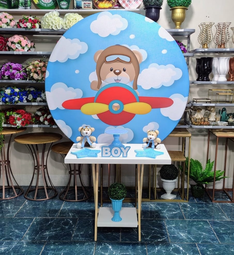 Aviador Chá de Fralda Menino (Promoção Mesa Cavalete) * - Bn Decorações 