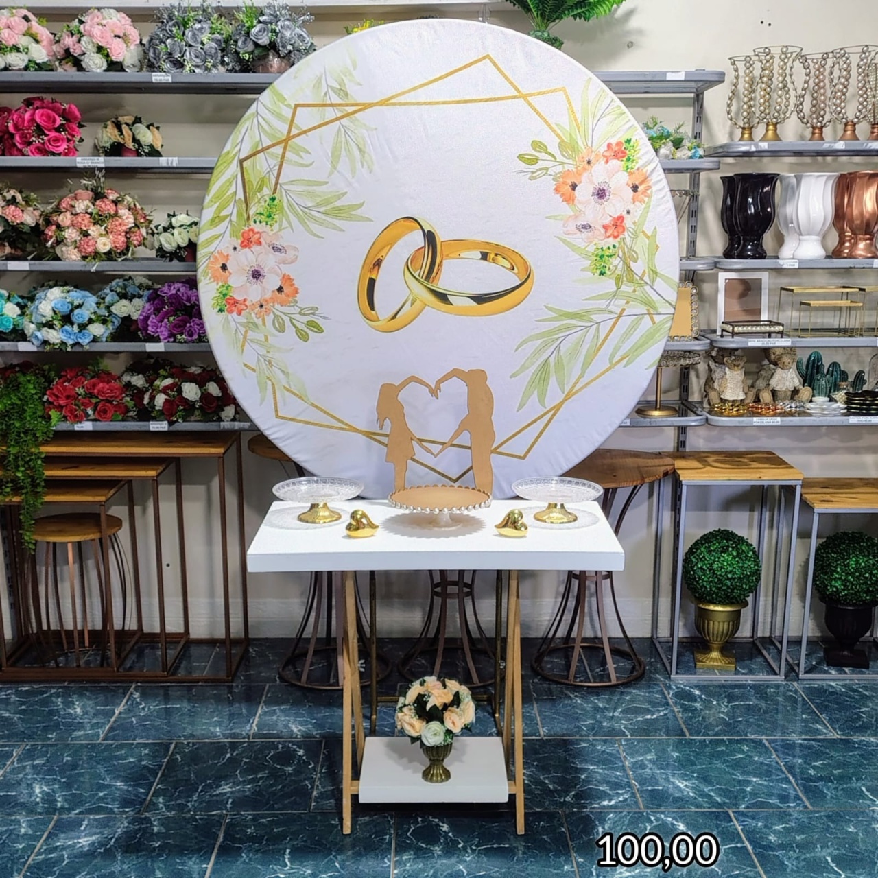 Casamento Painel Aliaças (Promoção Mesa Cavalete) - Bn Decorações 