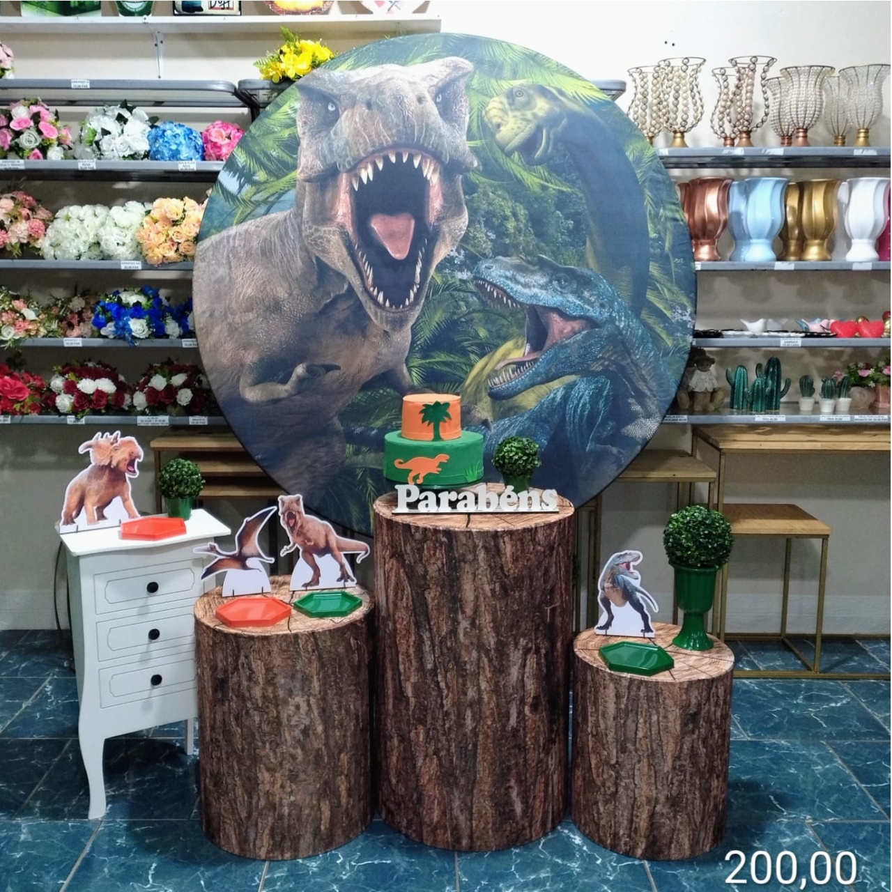 Dinossauro Jurassic Park (Festejar) *  - Bn Decorações 