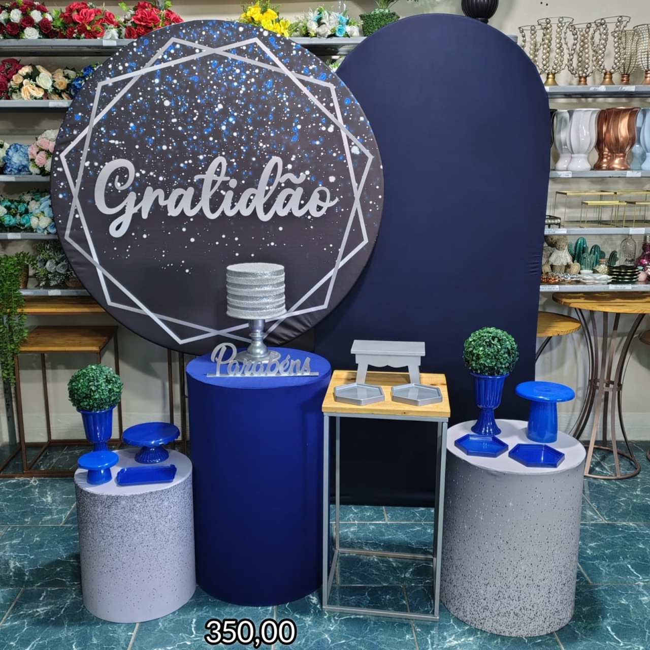 Gratidão Preto Com Prata (Premium) * - Bn Decorações 