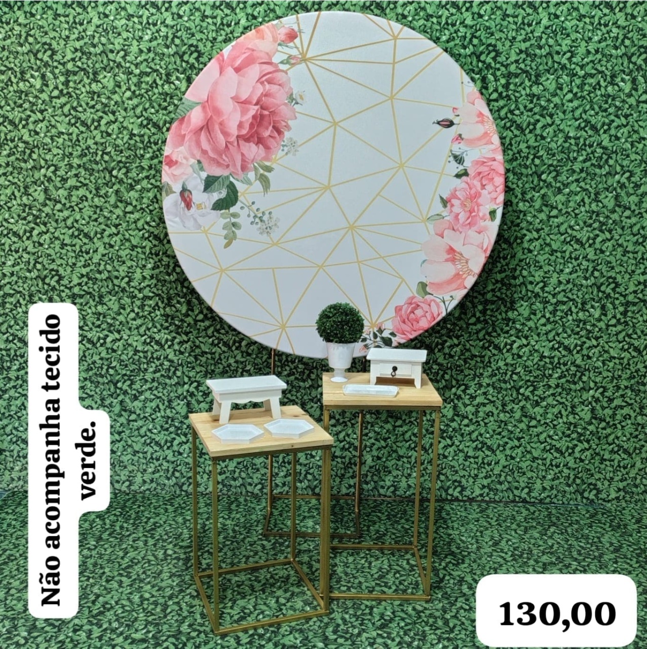 Branco Com Rosa 3 (Celebre Com 2 Mesas) - Bn Decorações 