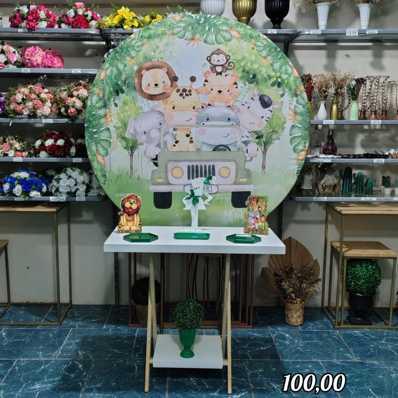 Safari Chá de Fralda Menino (Promoção Mesa Cavalete) *   - Bn Decorações 