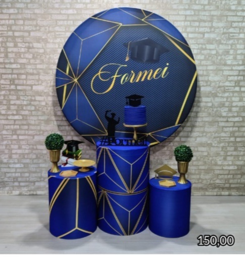 Formatura Azul Masculino (Encanto) 2 * - Bn Decorações 