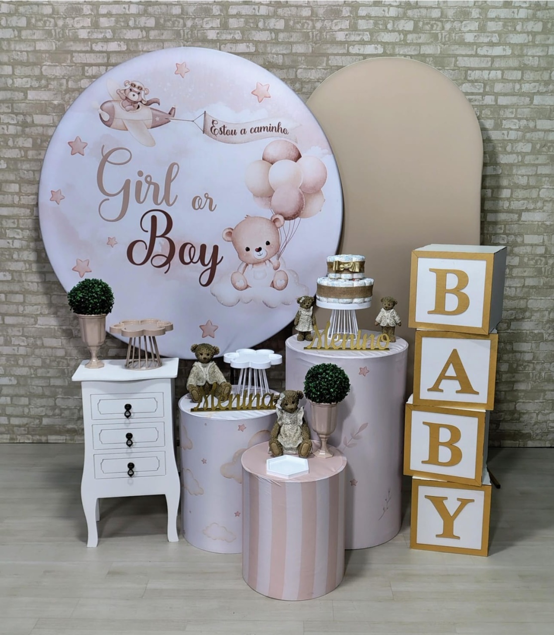 Chá Revelação (Composição) 2 * - Bn Decorações 