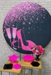 Salto Alto Preto Com Rosa (Celebre Com 2 Mesas) * - imagem 2