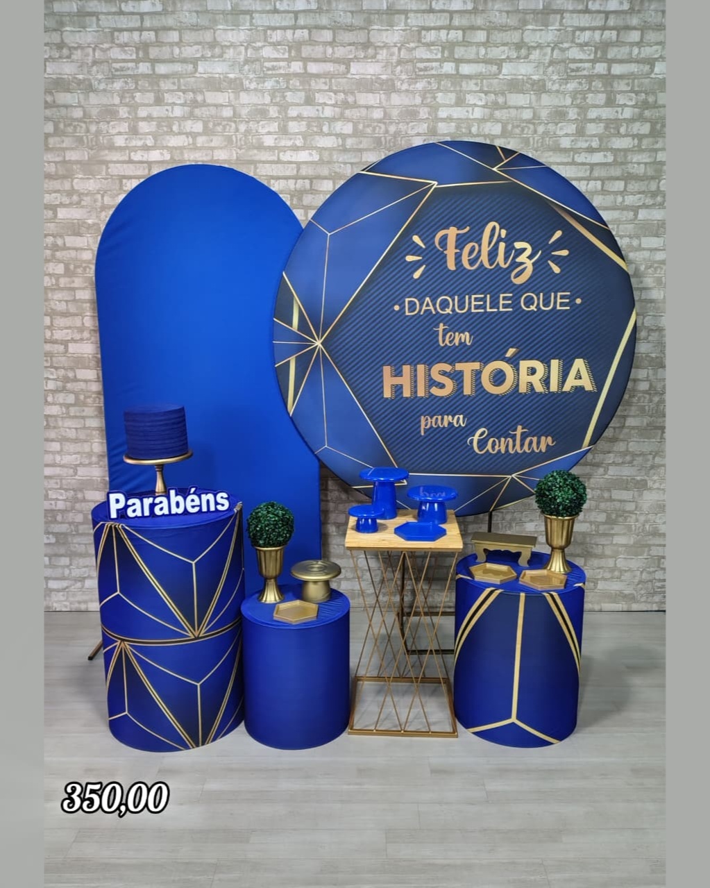 Feliz Daquele Que Tem História Para Contar Azul (Premium) * - Bn Decorações 