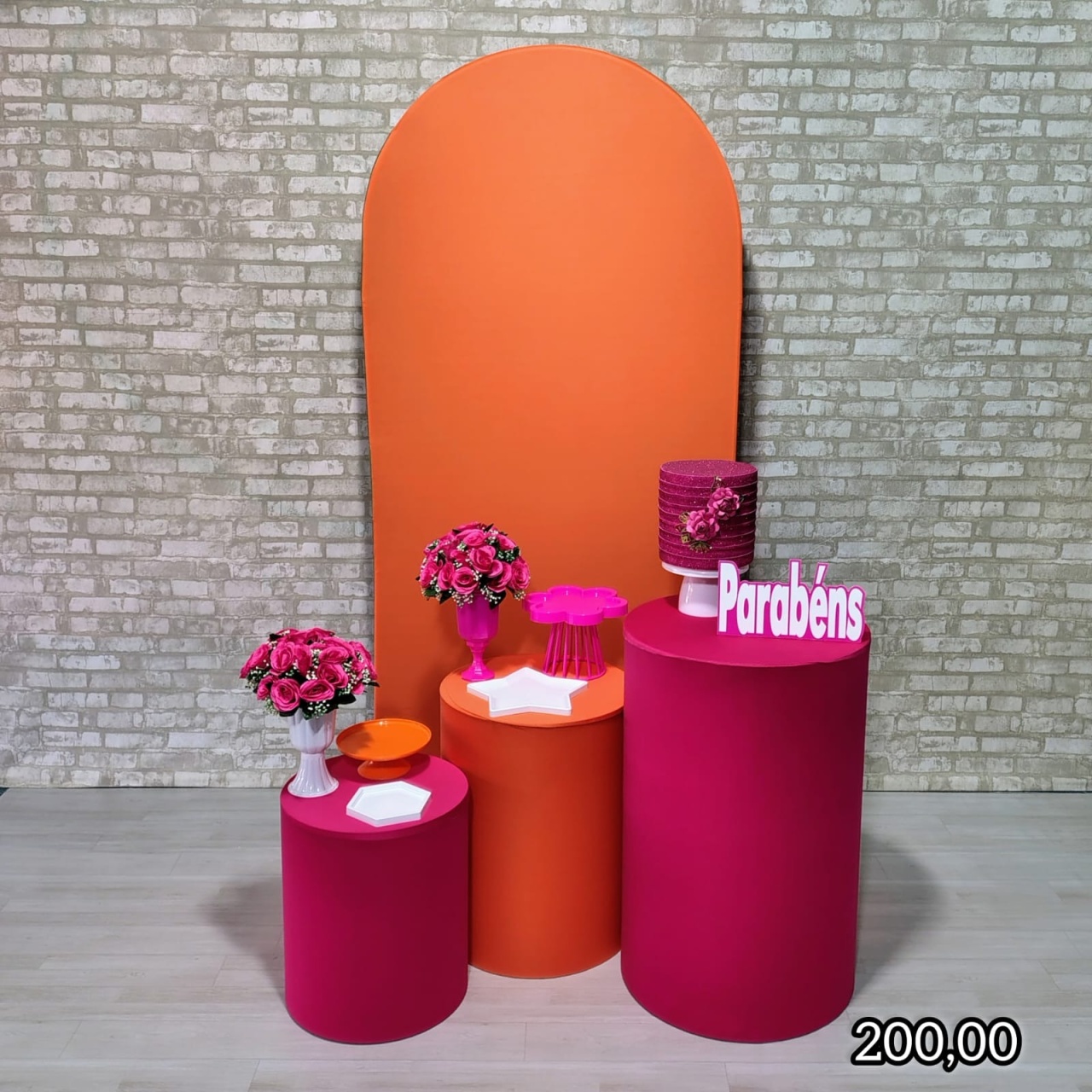 Romano Laranja / Rosa Pink  (Festejar) 43 * - Bn Decorações 
