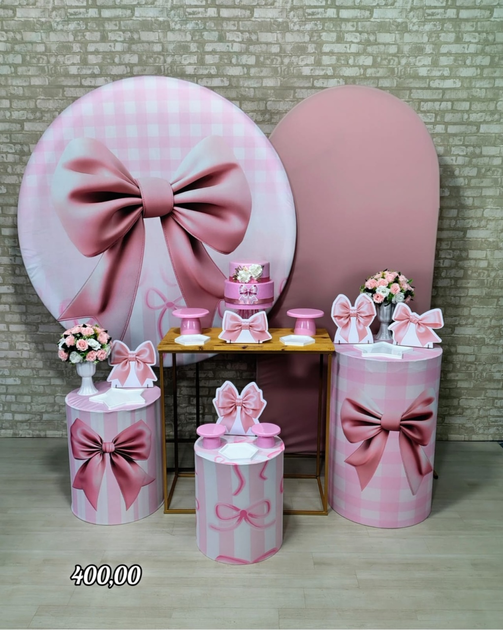 Laço Rosa (Composição) * - Bn Decorações 