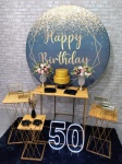 Heppy Birthaday Preto Com Dourado (Composição) * - imagem 2