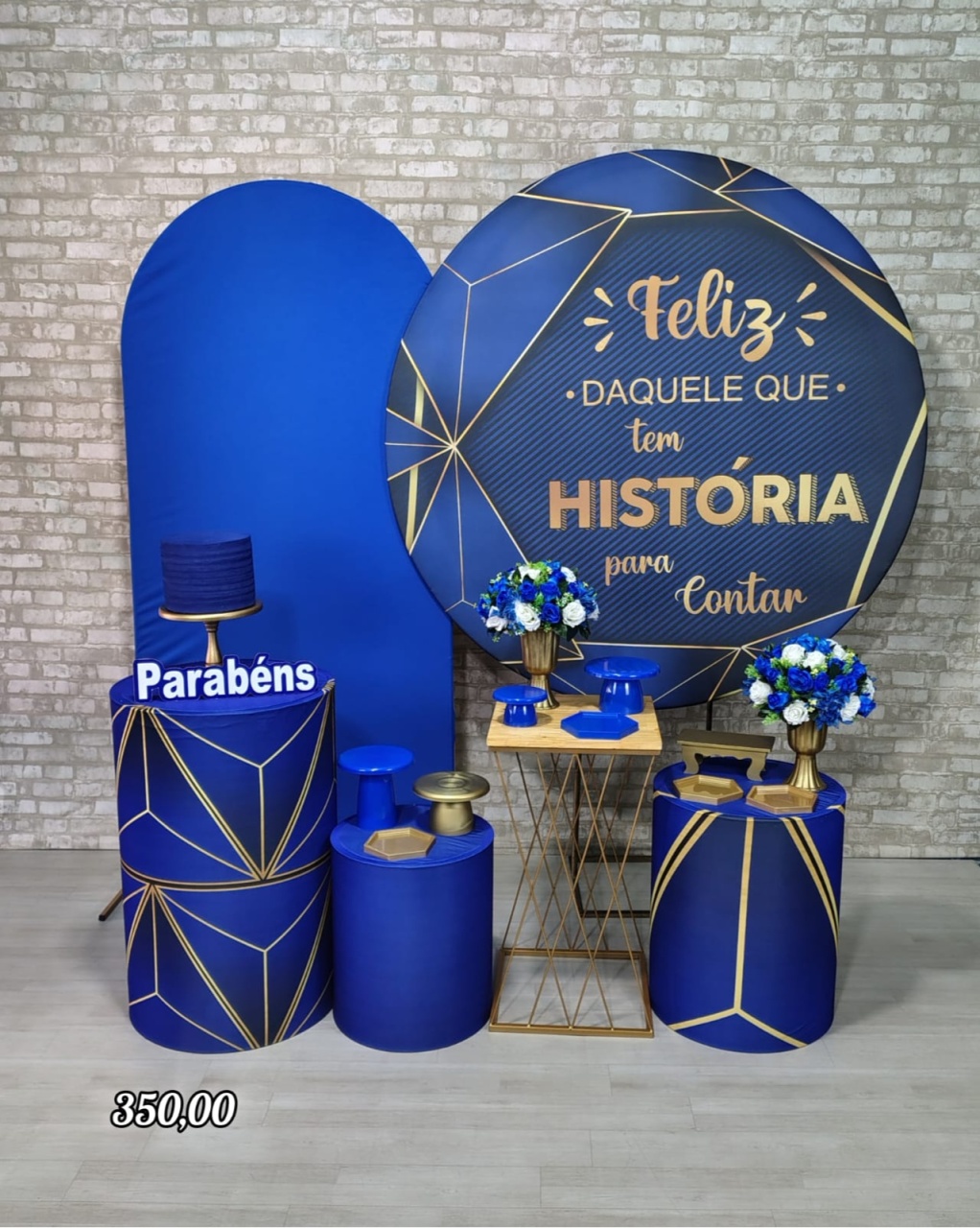Feliz Daquele Que Tem História Para Contar Azul (Premium) 2 * - Bn Decorações 