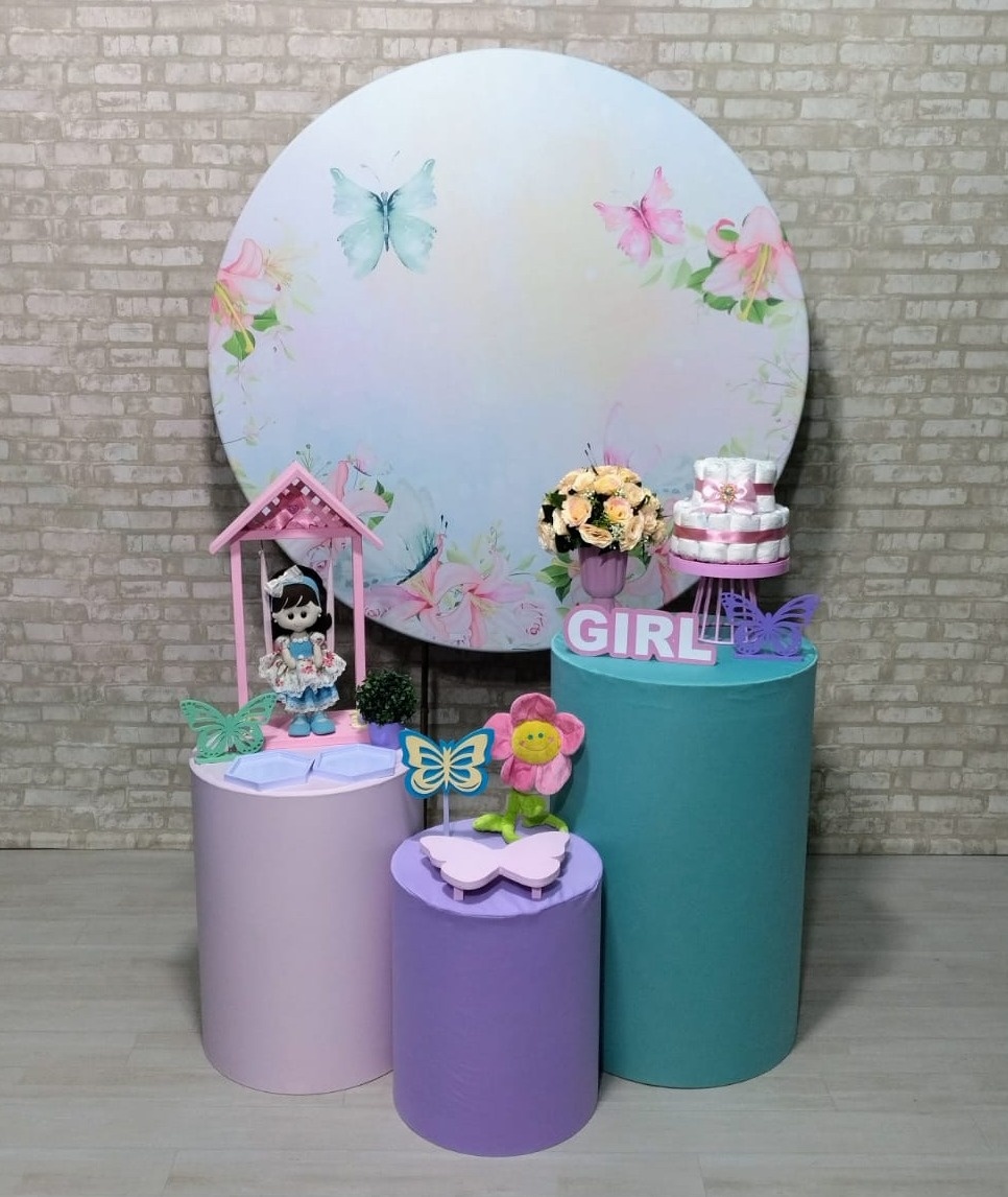 Borboleta Chá de Fralda Menina (Encanto) * - Bn Decorações 