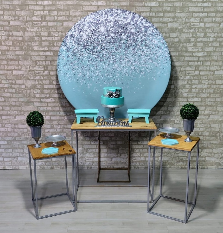 Coleção Essência Lançamento (Painel Tiffany Com Prata Glitter) 2 * - Bn Decorações 