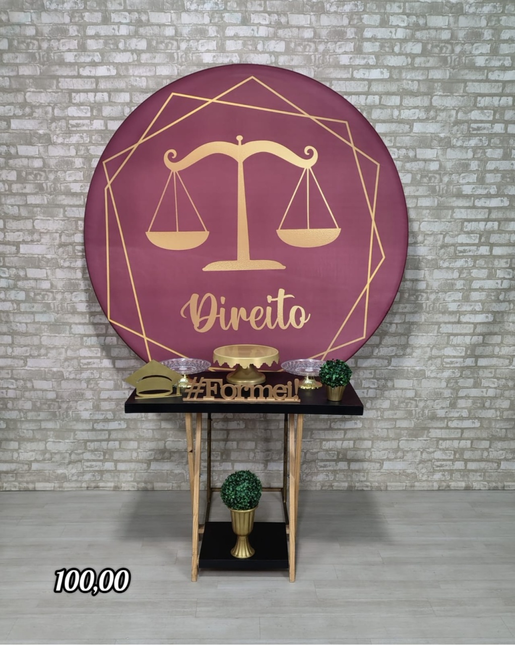 Formatura 24 Direito (Mesa Cavalete) - Bn Decorações 