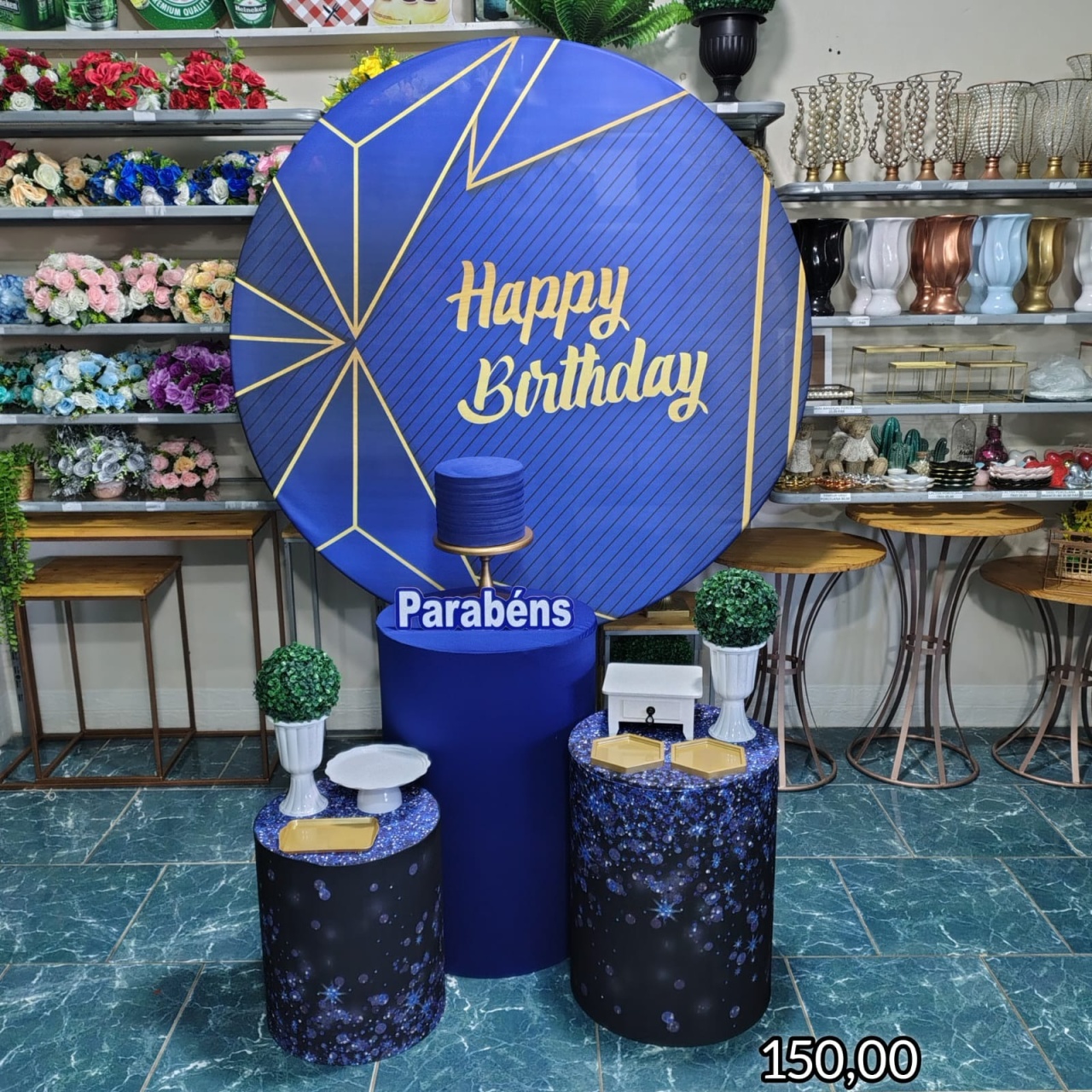 Azul Happy Birthday (Encanto) - Bn Decorações 
