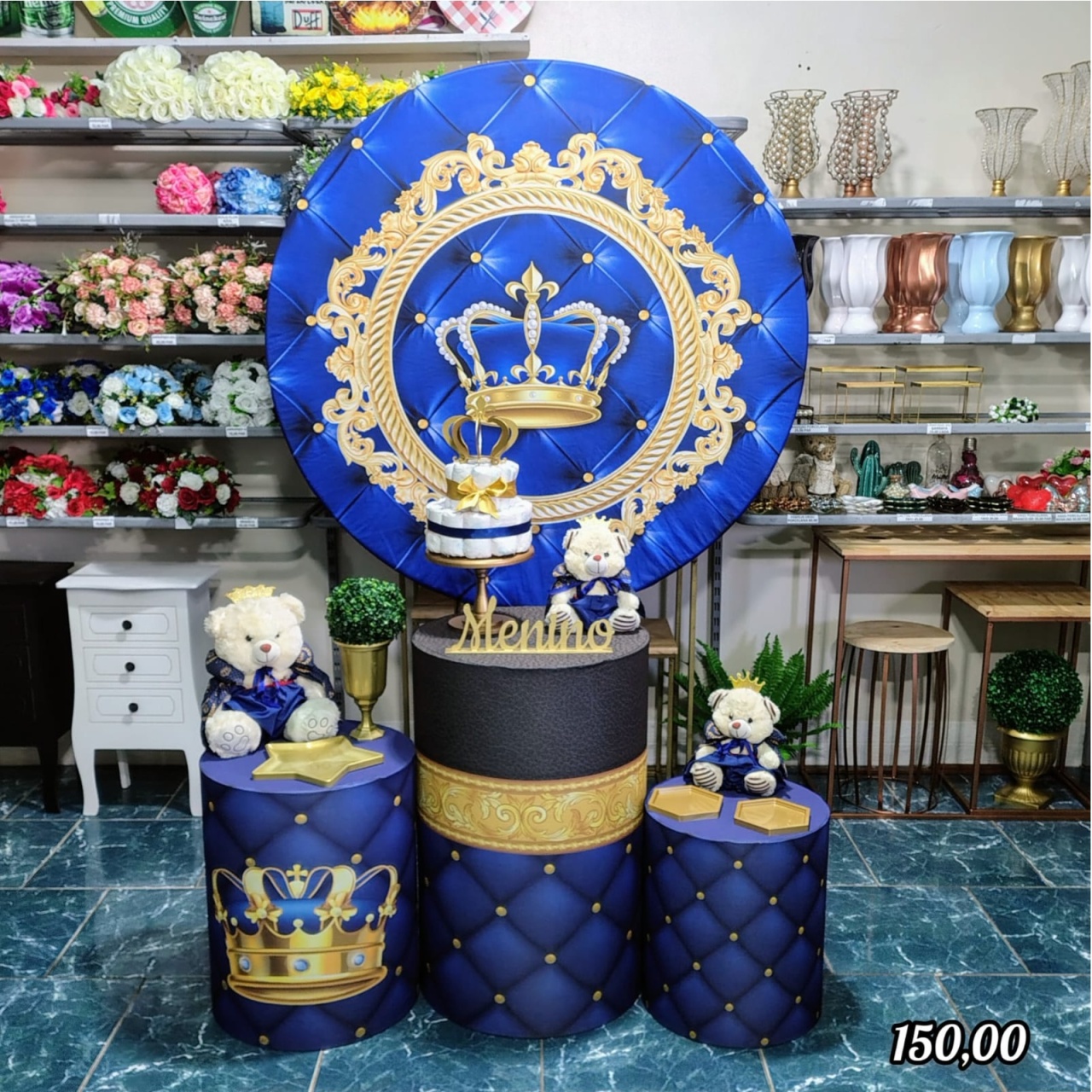 Realeza Chá de Fralda Menino (Encanto) *  - Bn Decorações 