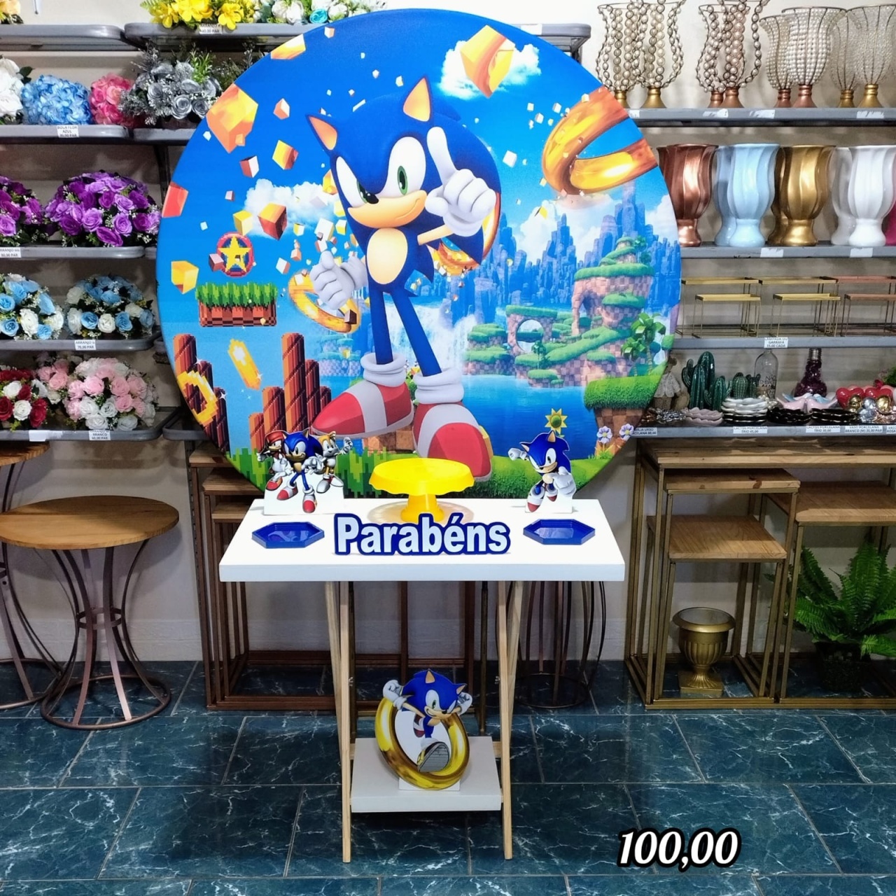 Sonic (Promoção Mesa Cavalete) 2 * - Bn Decorações 