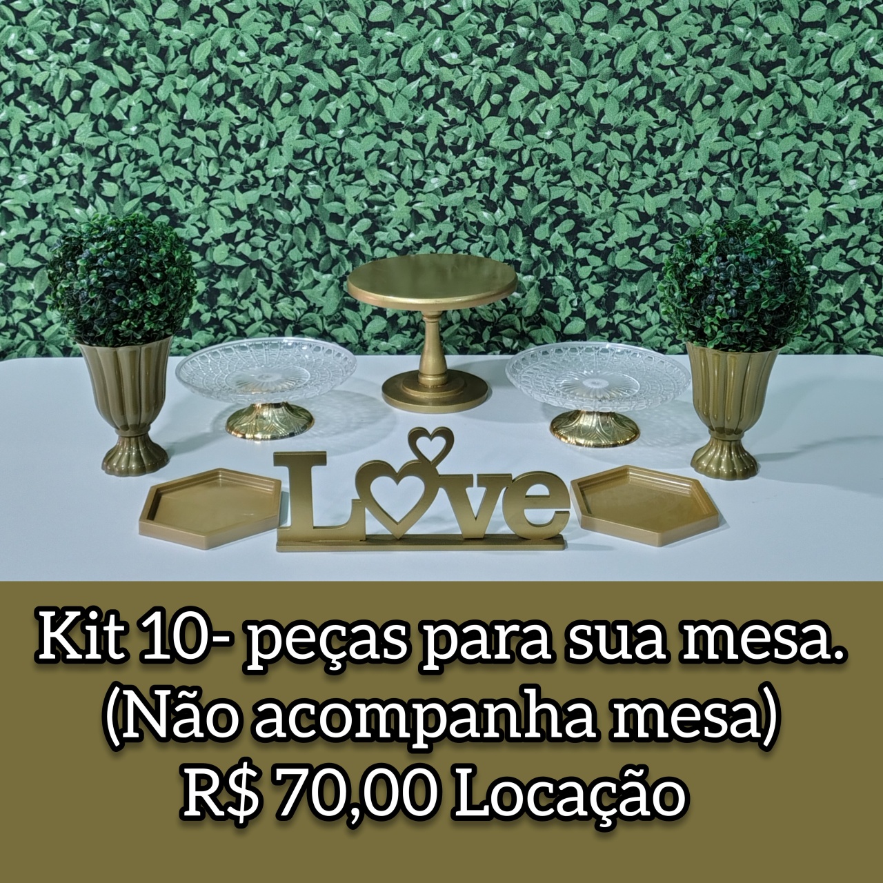 Kit Para Sua Mesa Com 10- Peças (4) - Bn Decorações 