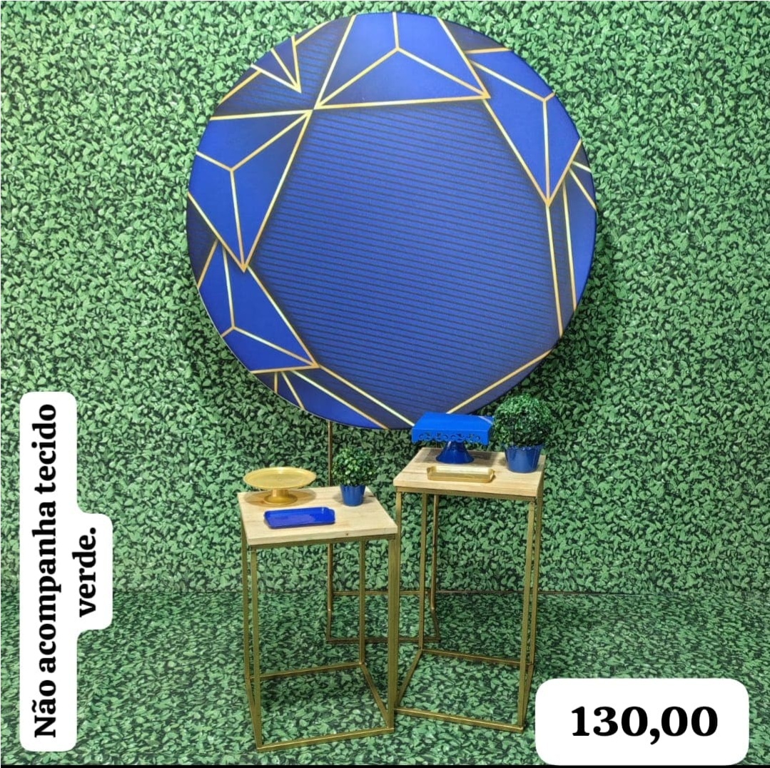Azul Com Dourado (Celebre Com 2 Mesas) - Bn Decorações 