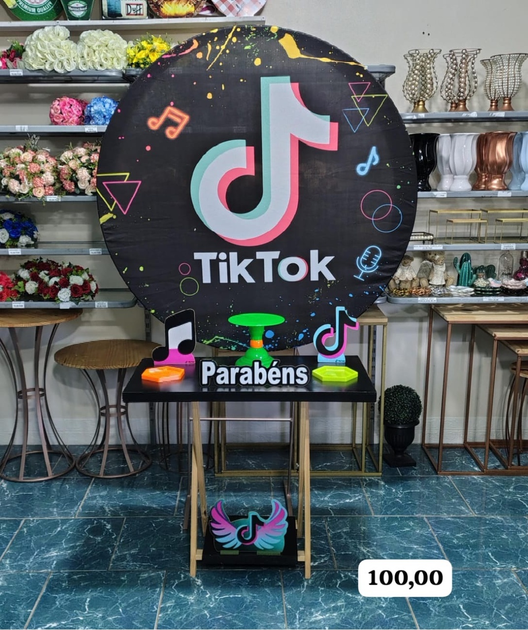 Tik Tok (Promoção Mesa Cavalete) 1 * - Bn Decorações 