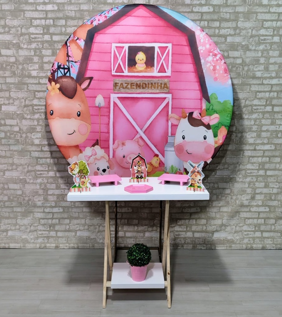 Fazendinha Rosa (Promoção Mesa Cavalete) *   - Bn Decorações 