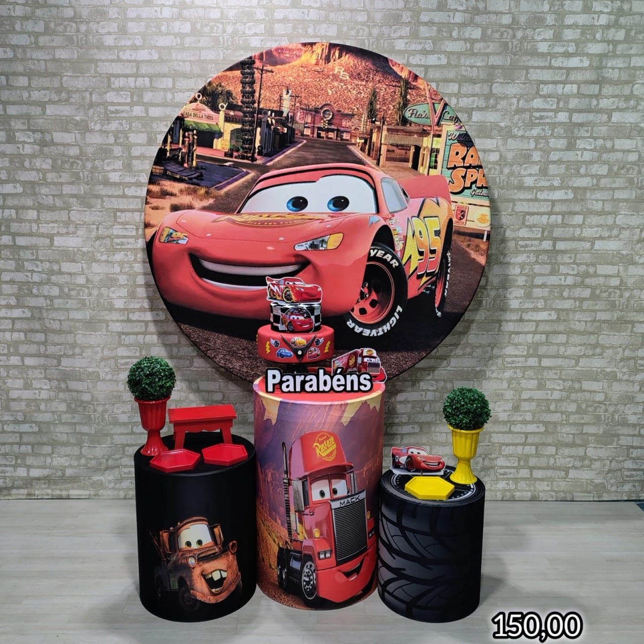 Carros Disney Mcqueen (Encanto) 1 * - Bn Decorações 