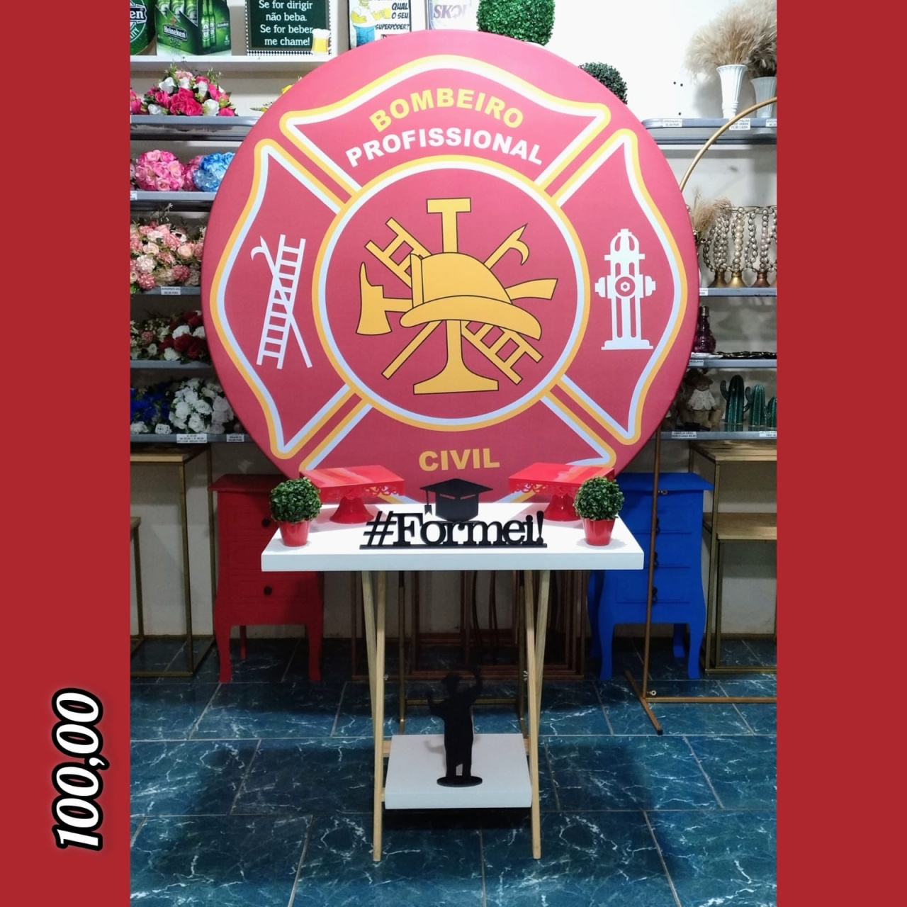 Formatura Bombeiro (Promoção Mesa Cavalete) * - Bn Decorações 