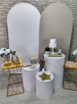 Chá Fralda Menina Bege Com Off White (Composição) * 2 Painéis Romano   - imagem 2