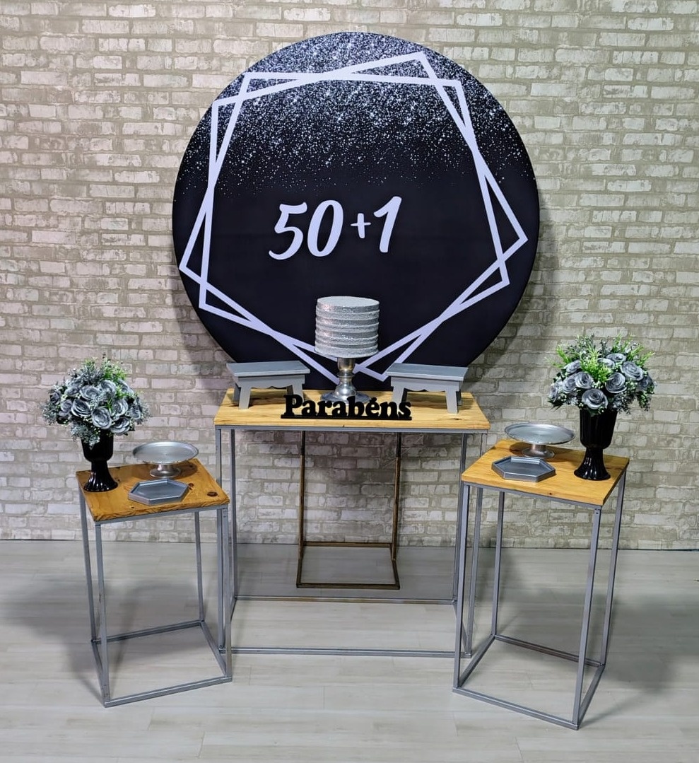 Coleção Essência Lançamento (Painel 50+1 Preto Com Prata) 2 * - Bn Decorações 