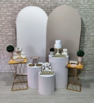 Chá Revelação Bege Com Off White (Composição) * 2 Painéis Romano  - imagem 1