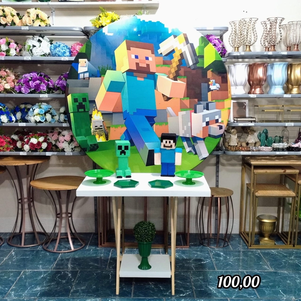 Minecreft (Promoção Mesa Cavalete) 2 * - Bn Decorações 