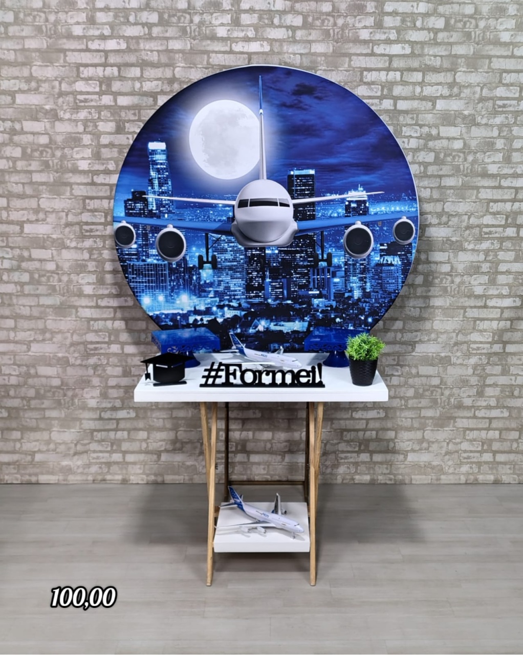 Formatura 10 Comissário de Bordo Avião (Mesa Cavalete) * - Bn Decorações 