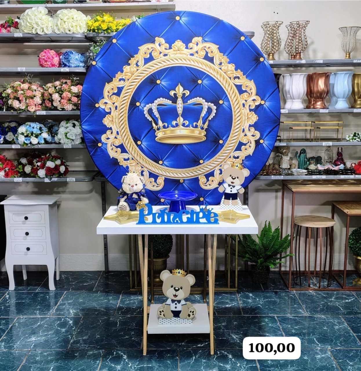 Realeza Chá de Fralda Menino (Promoção Mesa Cavalete) *  - Bn Decorações 
