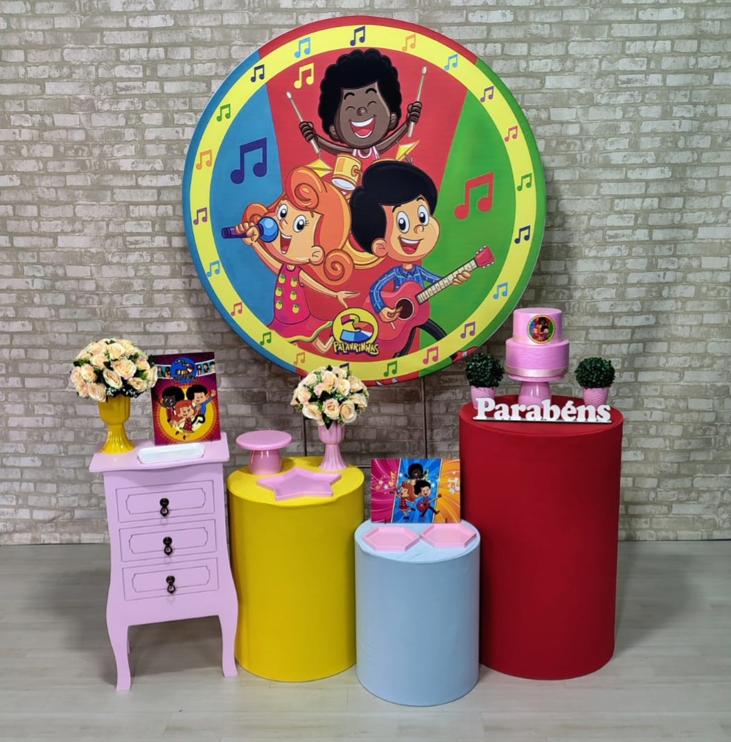 3 Palavrinhas Menina (Festejar) *   - Bn Decorações 