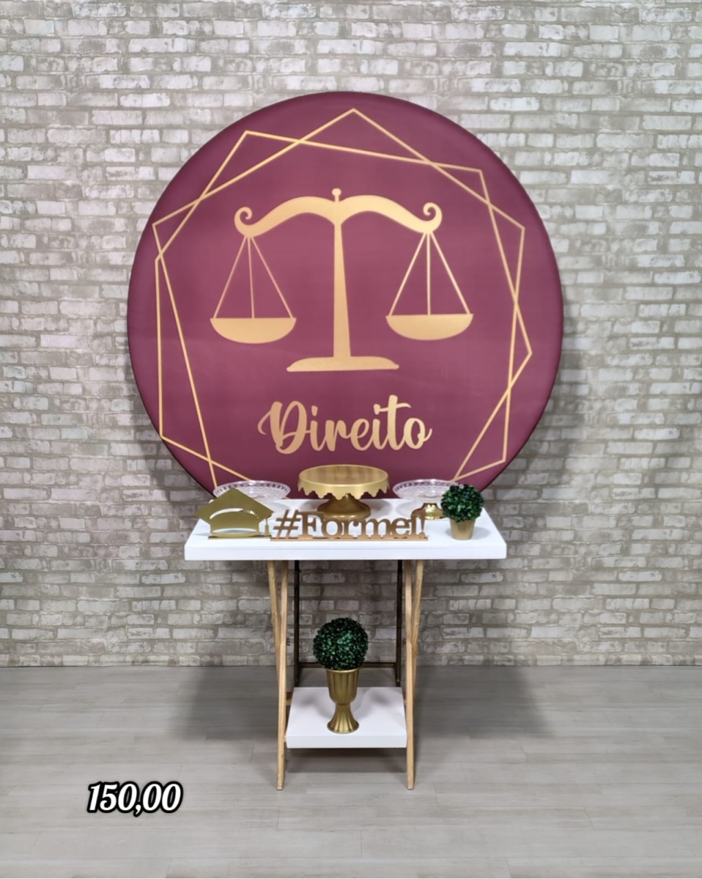 Formatura 25 Direito (Mesa Cavalete) - Bn Decorações 