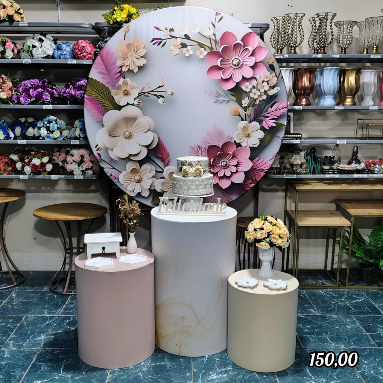 Adulto Painel 3D Rosa (Encanto) * - Bn Decorações 