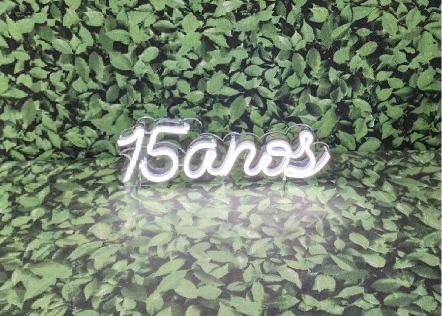 15 Anos de Led 30X15 Para Mesa  - Bn Decorações 