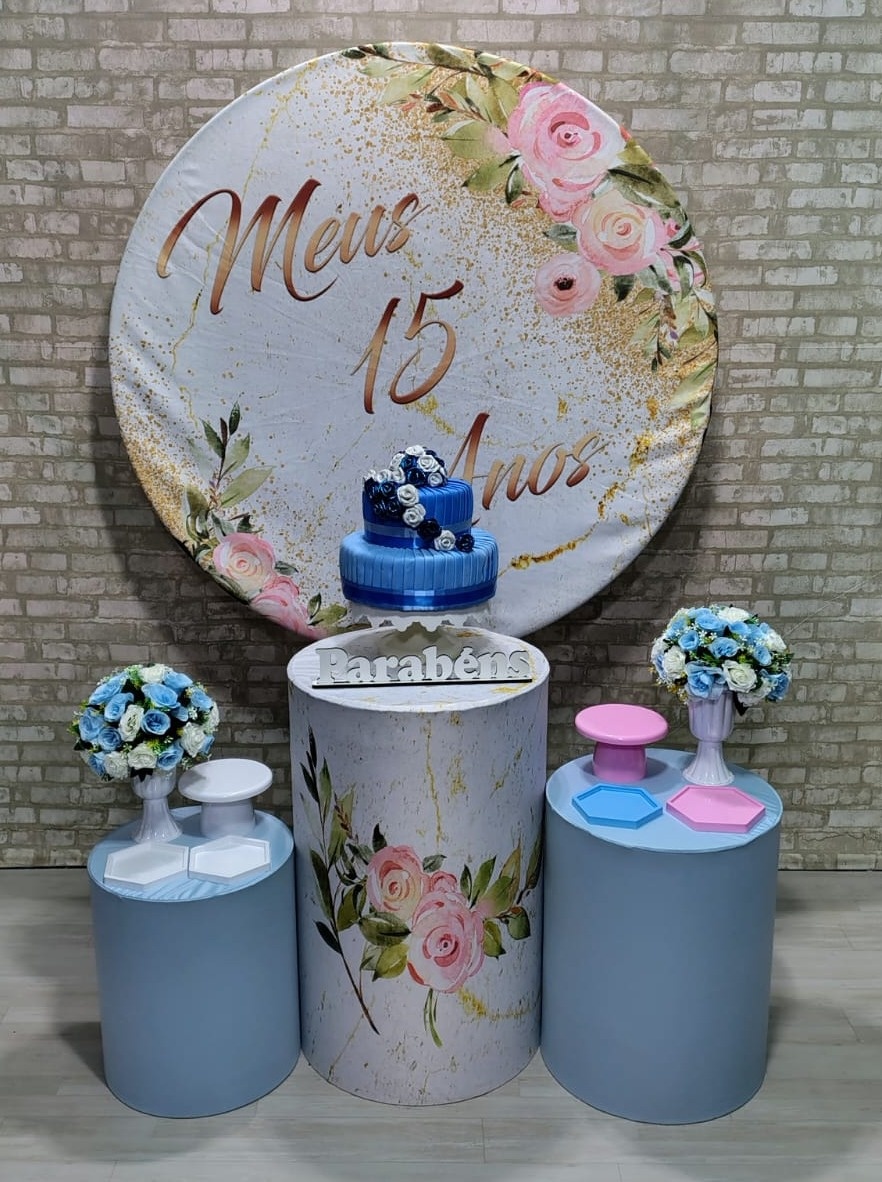 15 Anos Rosa E Azul (Encanto) * - Bn Decorações 