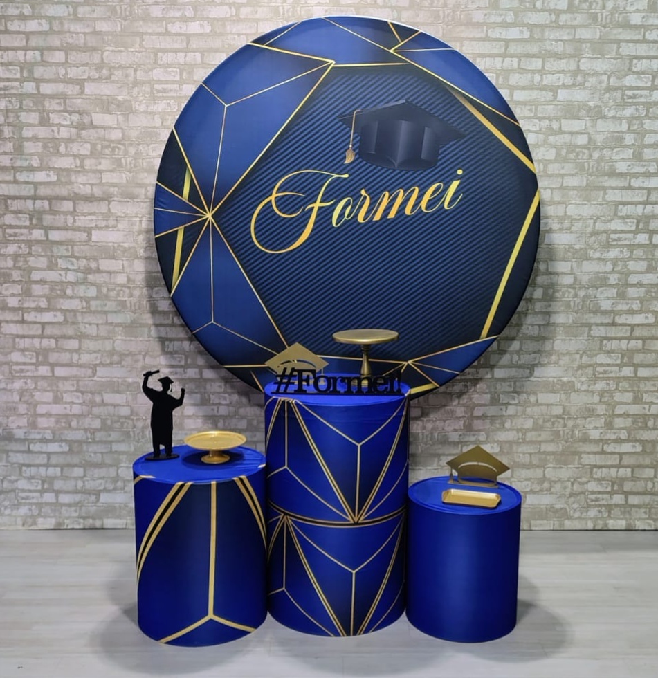 Formatura Azul Masculina (Promoção Cilindros) * - Bn Decorações 