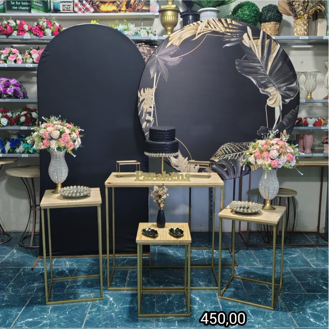 Preto Com Dourado (Composição)  * - Bn Decorações 