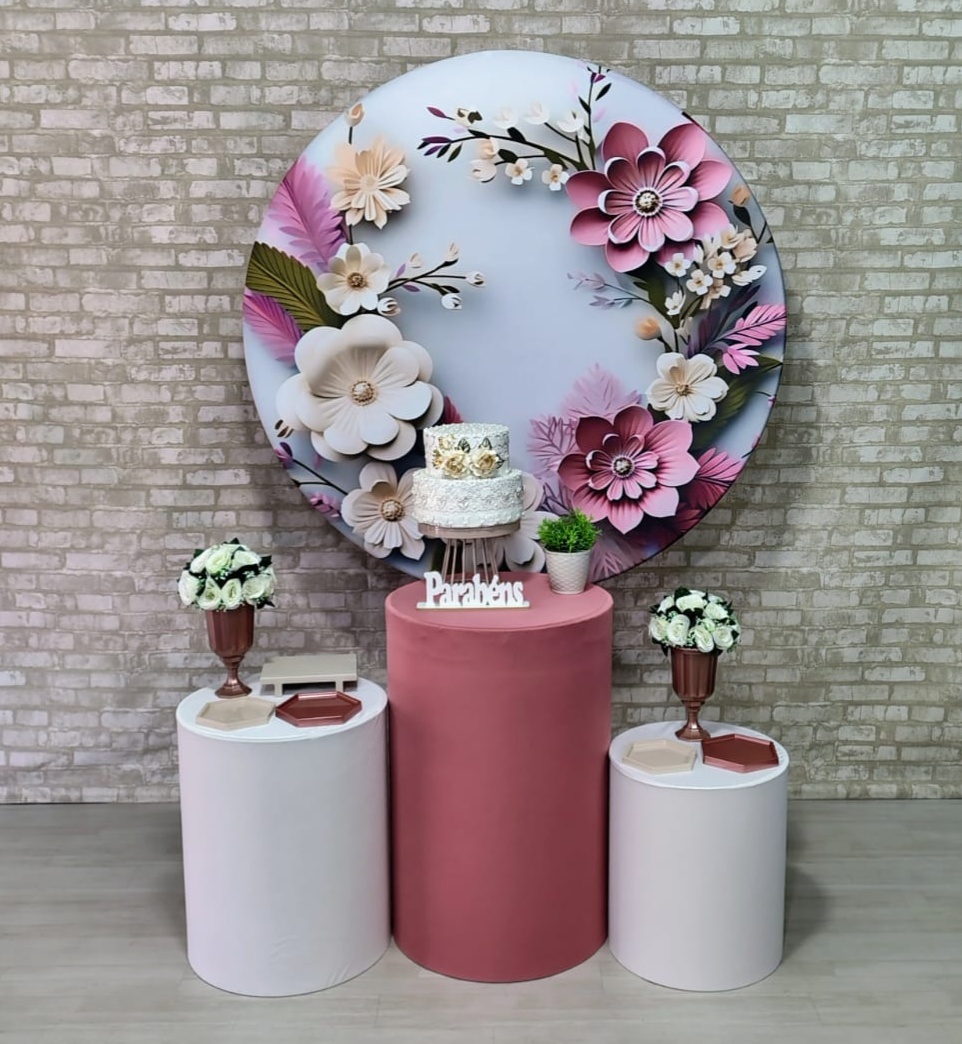 Painel 3D Rosa (Encanto) 2 * - Bn Decorações 