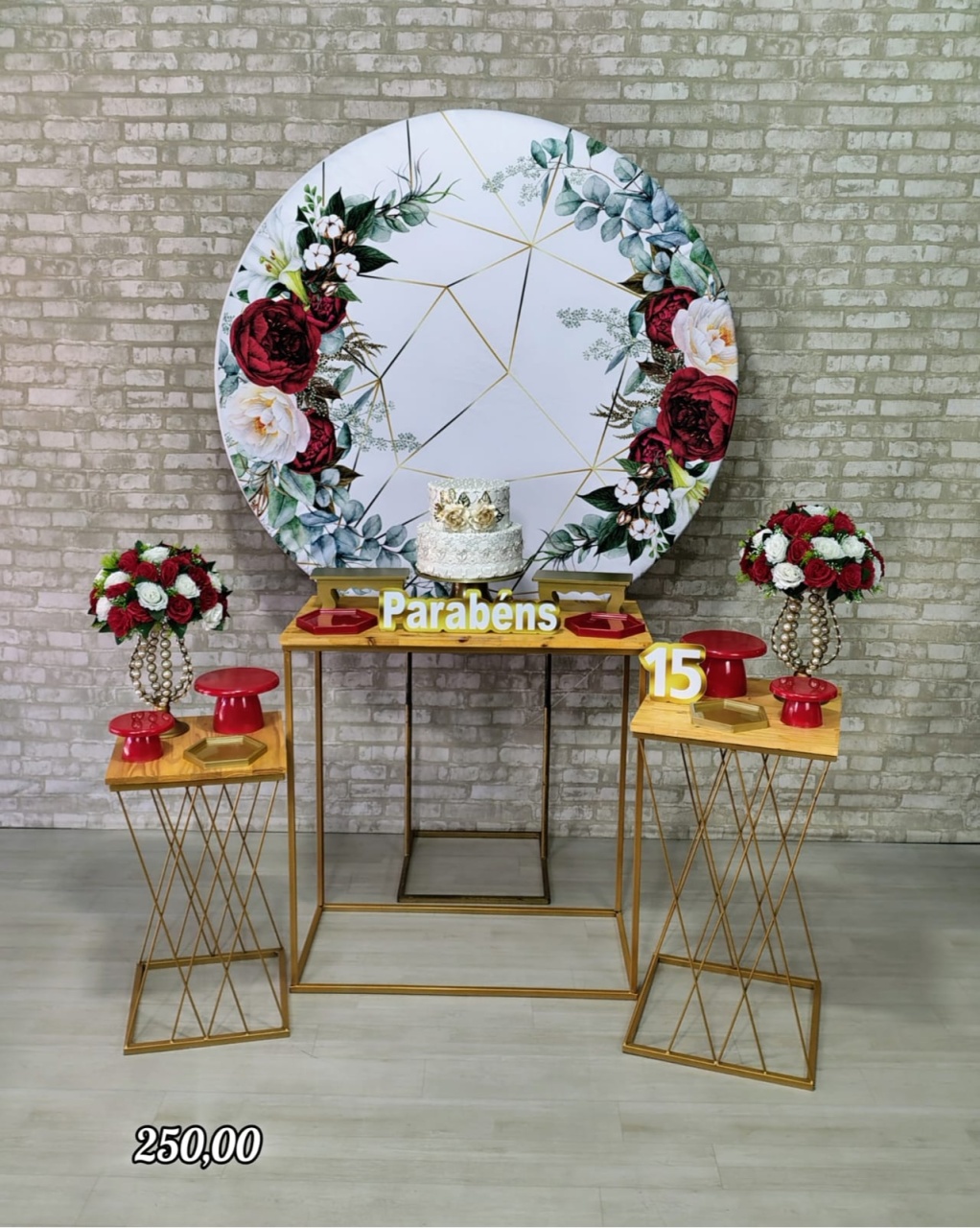 Coleção Essência 15 Anos Vermelho Com Dourado * - Bn Decorações 