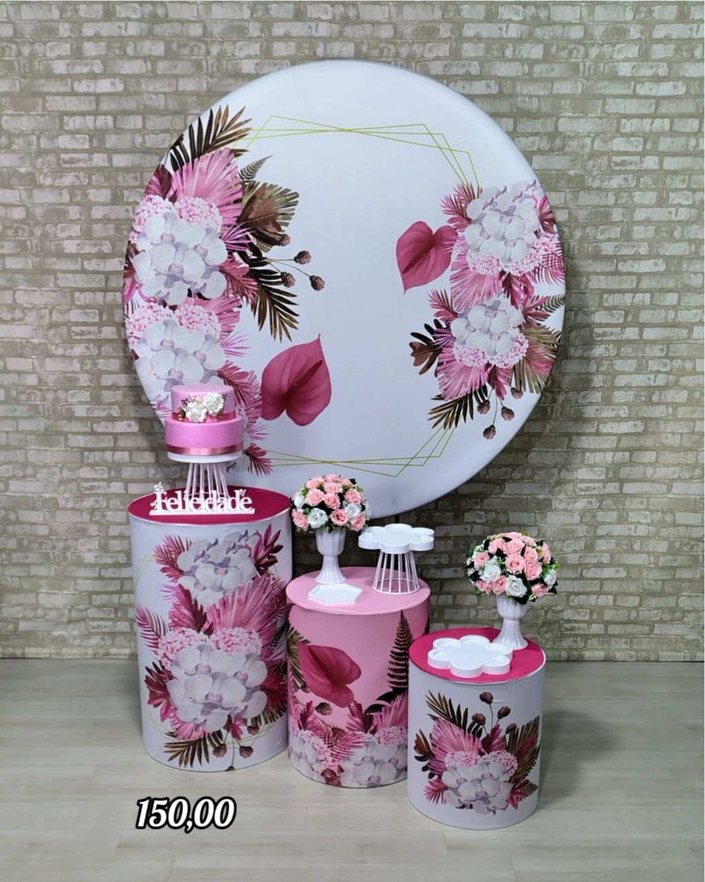 Flores Rosa Copo-De-Leite (Encanto) * - Bn Decorações 