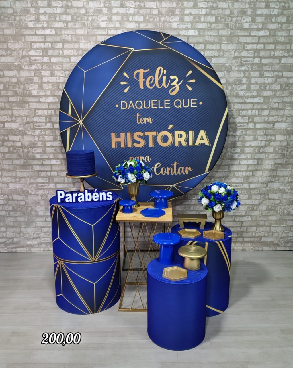 Feliz Daquele Que Tem História Para Contar Azul (Festejar) 2 * - Bn Decorações 