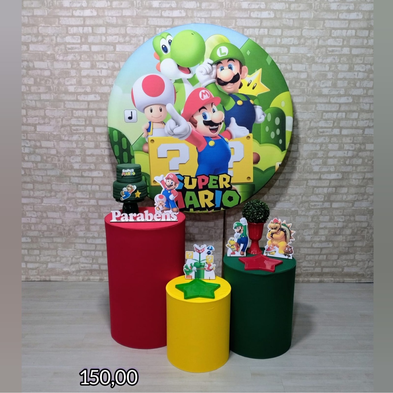 Super Mario (Mesa Cavalete) * - Bn Decorações 