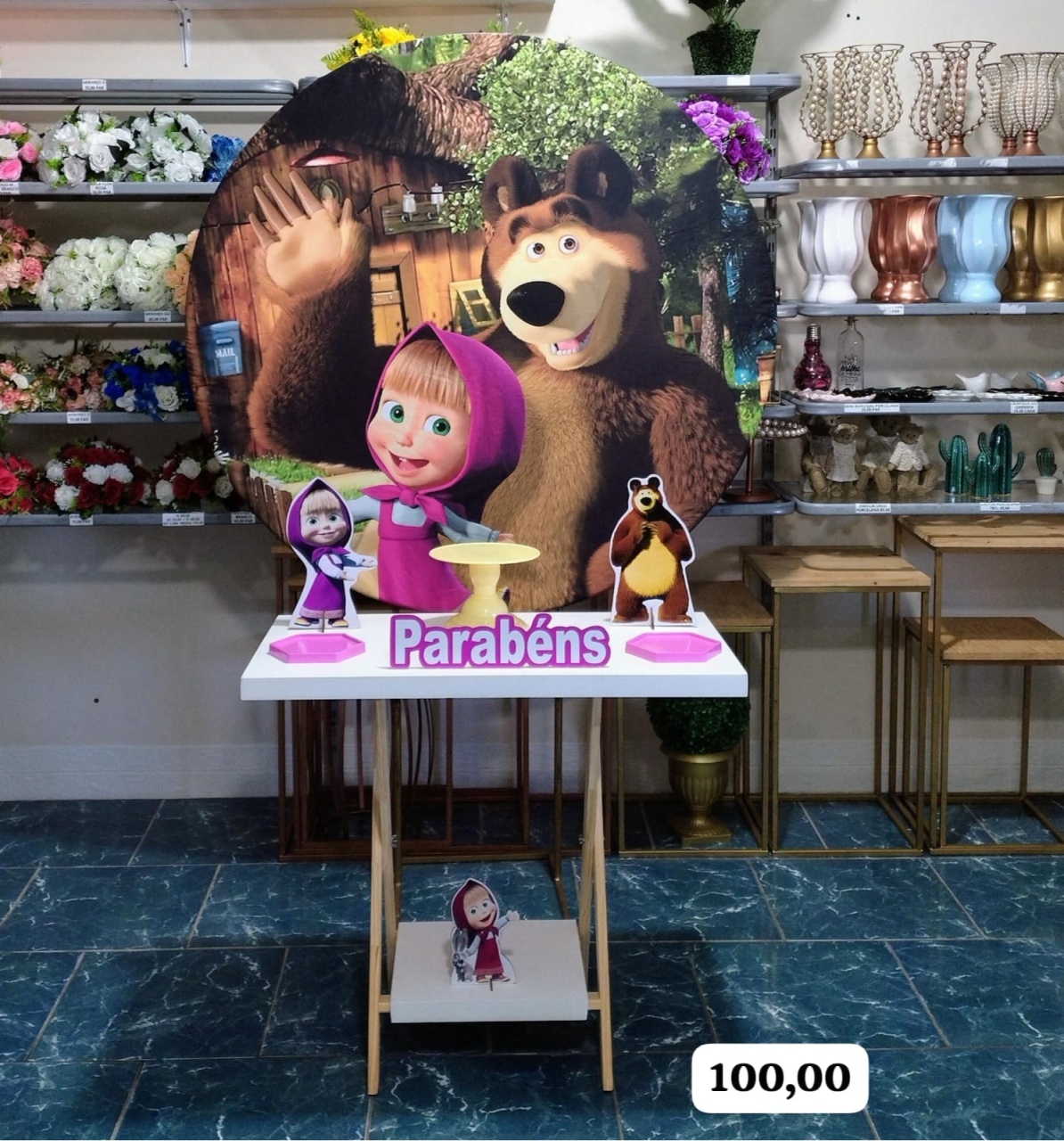 Masha E O Urso (Promoção Mesa Cavalete) - Bn Decorações 