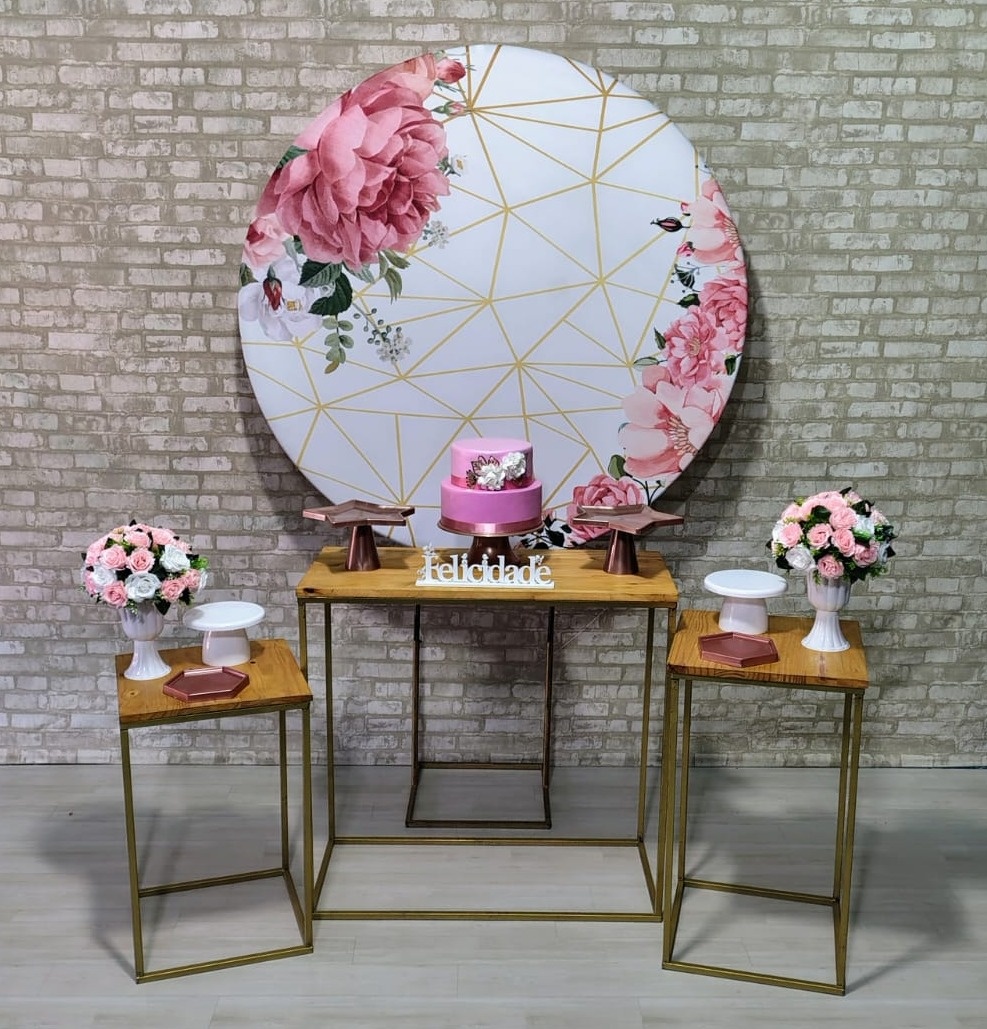 Coleção Essência Lançamento (Painel Branco Com Rosas) * - Bn Decorações 