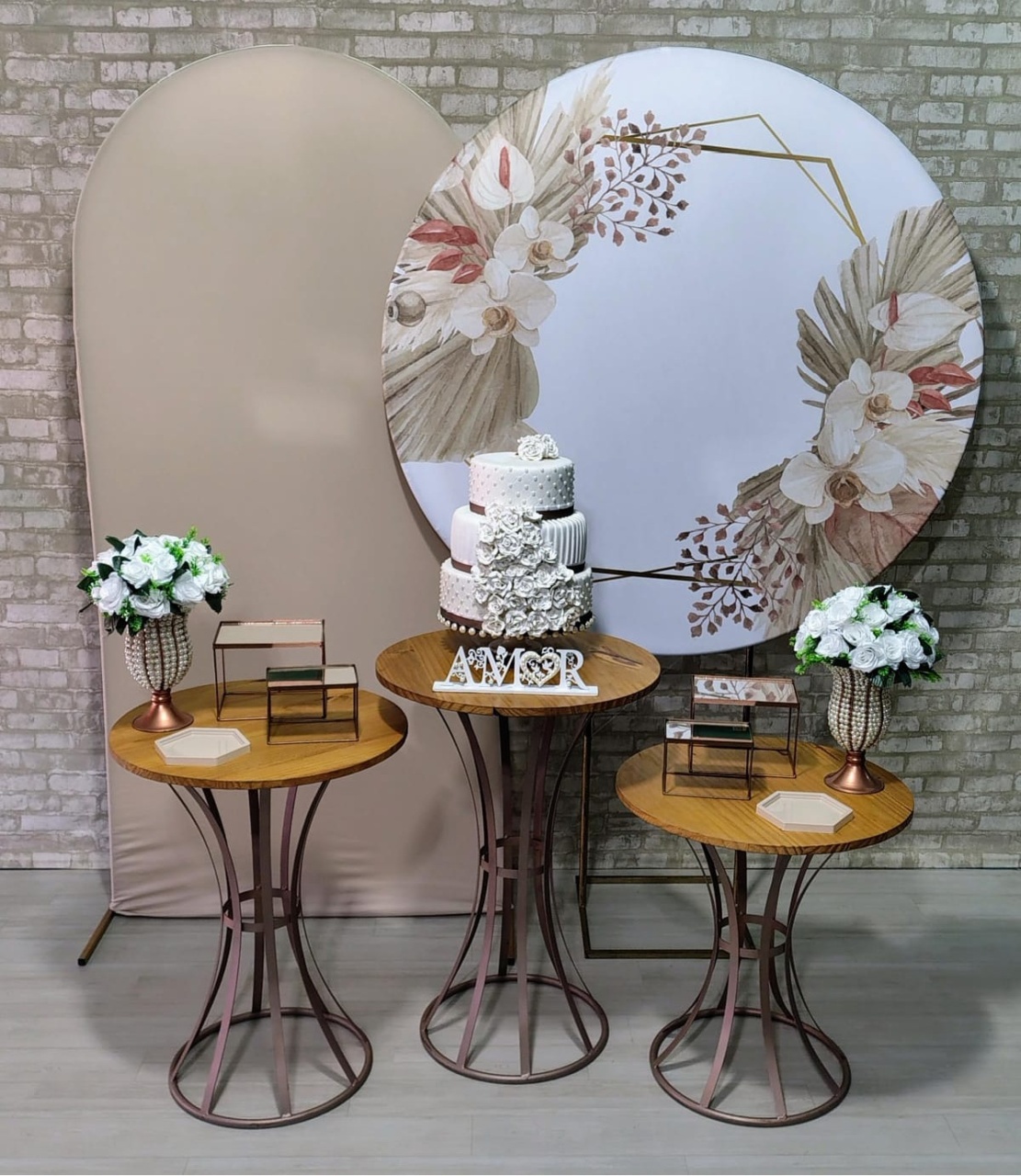 Boho Com Bege Painel Romano (Composição) * - Bn Decorações 
