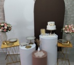Casamento Marrom Com Off White (Composição) * 2 Painéis Romano - imagem 2