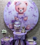 Chá de Fralda Menina Ursa Lilás (Encanto) 3 * Itens Bege - imagem 2